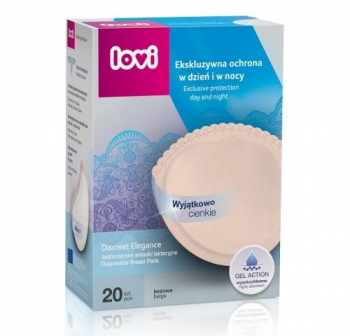 Вкладыши для бюстгальтера Lovi Discreet Elegance арт. 19/610, 20 шт. — бежевые