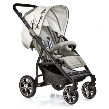 Прогулочная коляска Gesslein S4 Air+ — NEW YORK Серый Меланж/светло-серый