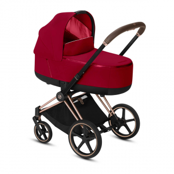 Коляска для новорожденных Cybex Priam III (шасси Rose Gold) — True Red