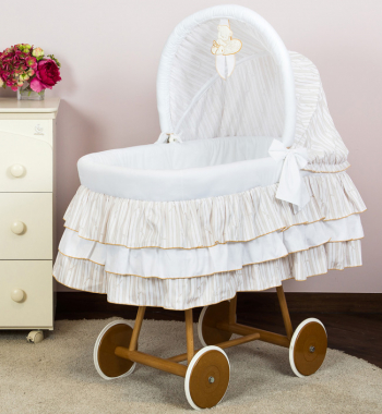 Кроватка-люлька Italbaby Love с капюшоном — Крем