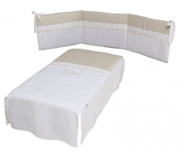 Бортики и покрывало Micuna Valeria TX-822 140х70 — Beige