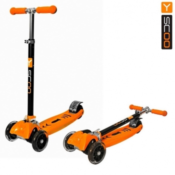 Самокат Y-SCOO MAXI CITY RT Simple Gagarin трансформер — orange