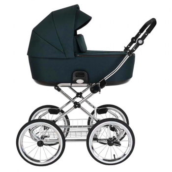 Коляска 2 в 1 Roan Bass Next Classic, d14 — Emerald Mood/Chrome/руч.Черный