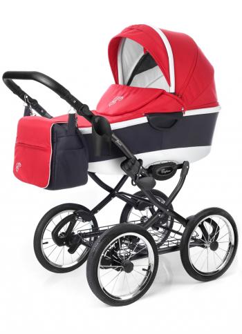 Коляска для новорожденных Esspero Classic Alu (шасси Black) — Red