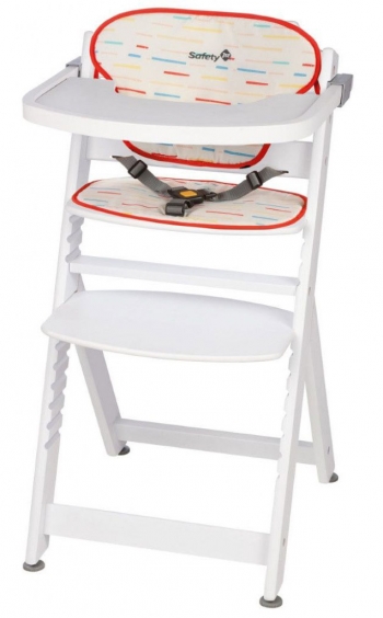 Стульчик для кормления Safety 1st Timba with Tray and Cushion + мягкий вкладыш — Red Lines