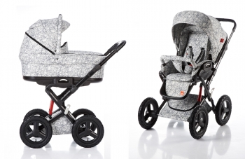 Коляска 2 в 1 GB VAULT — printed grey