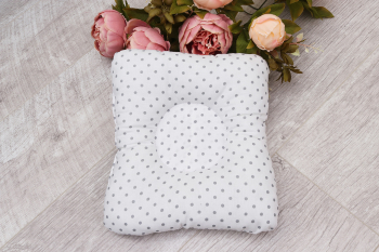 Подушки для малыша Amarobaby для кормления и сна горошек — серый