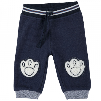 Брюки Chicco, принт Следы, для мальчиков, цвет синий