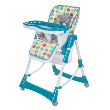 Стульчик для кормления Pituso Nino — GREEN DIAMONDS (ОРНАМЕНТ),бирюз/сер