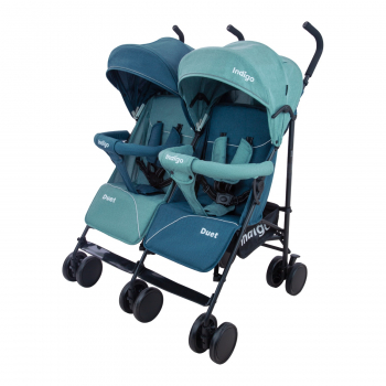 Коляска-трость INDIGO DUET — синий-зеленый