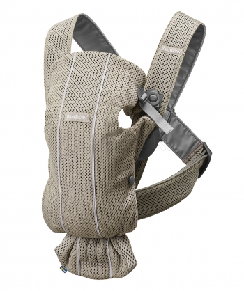 Рюкзак-кенгуру BabyBjorn "Mini Mesh" — Серо-бежевый