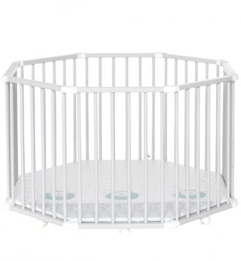Детский манеж-кроватка Geuther Octo-Parc 107х107 — белый 09