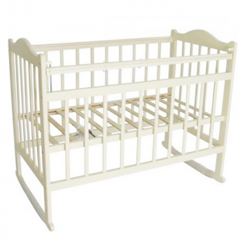 Детская кроватка Мой Малыш 01 (колесо-качалка) — Слоновая кость