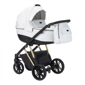 Коляска 3 в 1 DeLorean Premium — White Moon