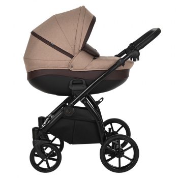 Коляска 3 в 1 Tutis Nanni (2022) — Капучино+Кожа Т.Коричневый