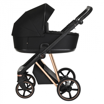 Коляска 3 в 1 Roan Sol Lux — Raven/Rose Gold/руч.Черный