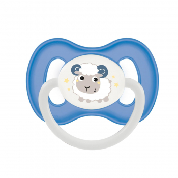 Пустышка симметричная Canpol Bunny & company силикон, 0-6 мес., арт. 23/268 — голубой/овечка