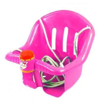 Качели с барьером безопасности RT, с клаксоном — розовые