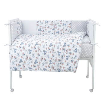 Комплект в кроватку Альма-няня 6 предметов "Подушечки" — машинки NEW