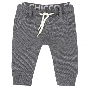 Брюки Chicco для мальчиков, белый шнурок, цвет тёмно-серый