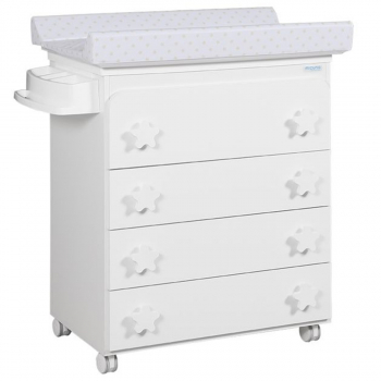 Пеленальный комод Micuna B-1951 — White матрасик beige stars