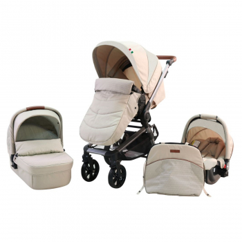 Коляска 3 в 1 Farfello Zuma Trio Comfort — бежевый