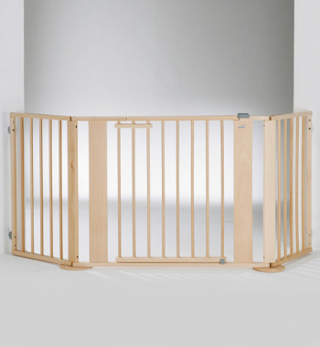 Защитное ограждение трапециевидное Geuther 100-180х77 — натуральный/серебро