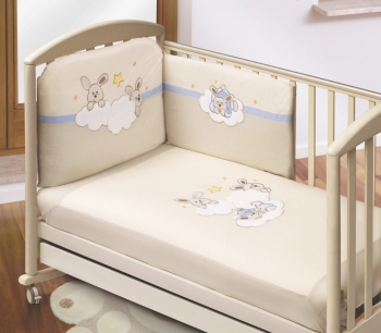 Комплект постельного белья Feretti Sestetto High Long Rabbit (6 предметов высокий борт) — ecru (бежевый)