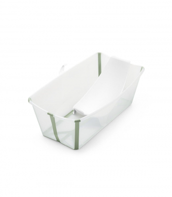 Ванночка с горкой Stokke Flexi Bath Макси Bundle — Transparent Green