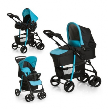 Коляска 3 в 1 Hauck Shopper Trioset — Caviar-Aqua