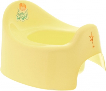 Горшок детский Little Angel "I m" — желтый пастельный