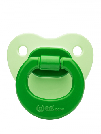 Ортодонтическая соска-пустышка WeeBaby матовая, с 18 месяцев — зеленый