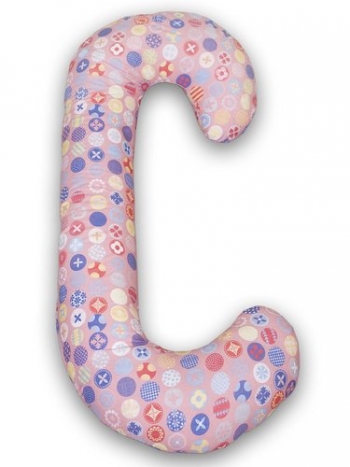 Подушка для кормления Ceba Baby Duo трикотажная — Circles Pink