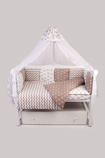 Комплект Premium в кроватку 18 предметов AmaroBaby Royal Baby