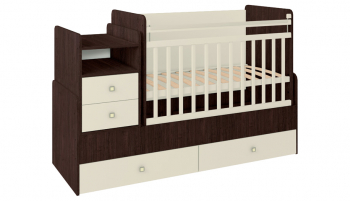 Детская кроватка Фея 1414 — Венге-Бежевый