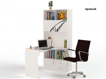 Стол-стеллаж ABC-KING Formula — правый (белый)