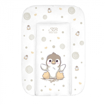 Пеленальный матрасик 48х71 Sweet Baby Pinguino — Crema (пингвин бежевый)