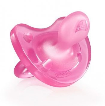 Пустышка Chicco Physio Soft 1 шт., 6-12 мес.+, силикон — розовый, 310410153