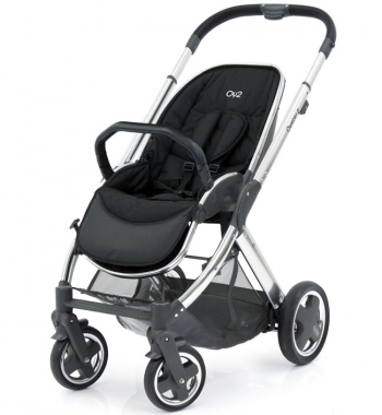 Прогулочная коляска Oyster 2 — хром/черная экокожа
