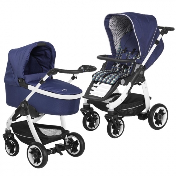 Коляска 2 в 1 Teutonia Cosmo V4 (шасси Pearl) — 6125-6180-6180 Sapphire-Hive