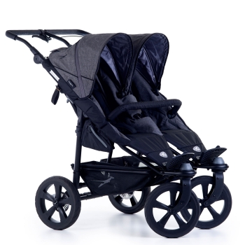 Прогулочная коляска для двойни TFK Twin Trail 2019 — Premium Grey T-TWT-19-P-415