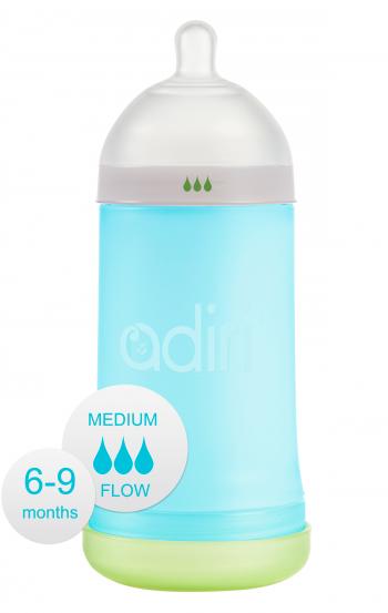Бутылочка Adiri NxGen Medium Flow (6-9 мес., 281 ml) — Blue