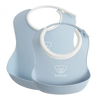 Набор нагрудников с карманом BabyBjorn [ art. 0467 ] — 67 / нежно-голубой