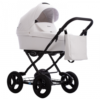 Коляска 2в1 AroTeam TERAMO PRIMA — белая кожа