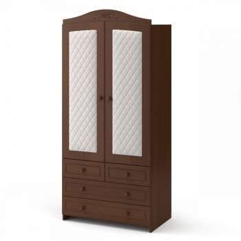 Шкаф Gandylyan двухдверный "Тиффани" — Орех (ромбы)