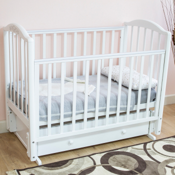 Детская кроватка Красная звезда (Можга) Руслан С 725 (маятник) — Белый