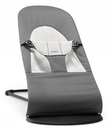 Детский шезлонг BabyBjorn Balance Cotton Jersey — Темно-серый с серым