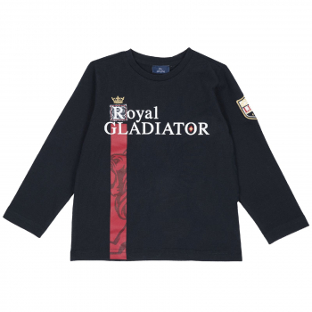 Лонгслив Chicco принт Royal Gladiator, для мальчиков, цвет тёмно-синий — Темно-синий, р.116