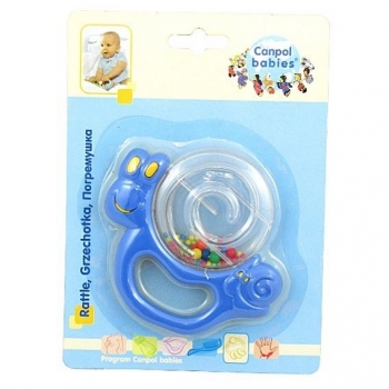 Погремушка Canpol Улитка/бабочка, 0+ мес., арт. 2/874, улитка — синий