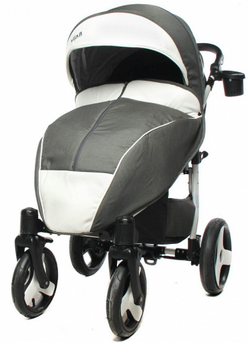 Прогулочная коляска Lepre Rally с сумкой для мамы — 07 Графит